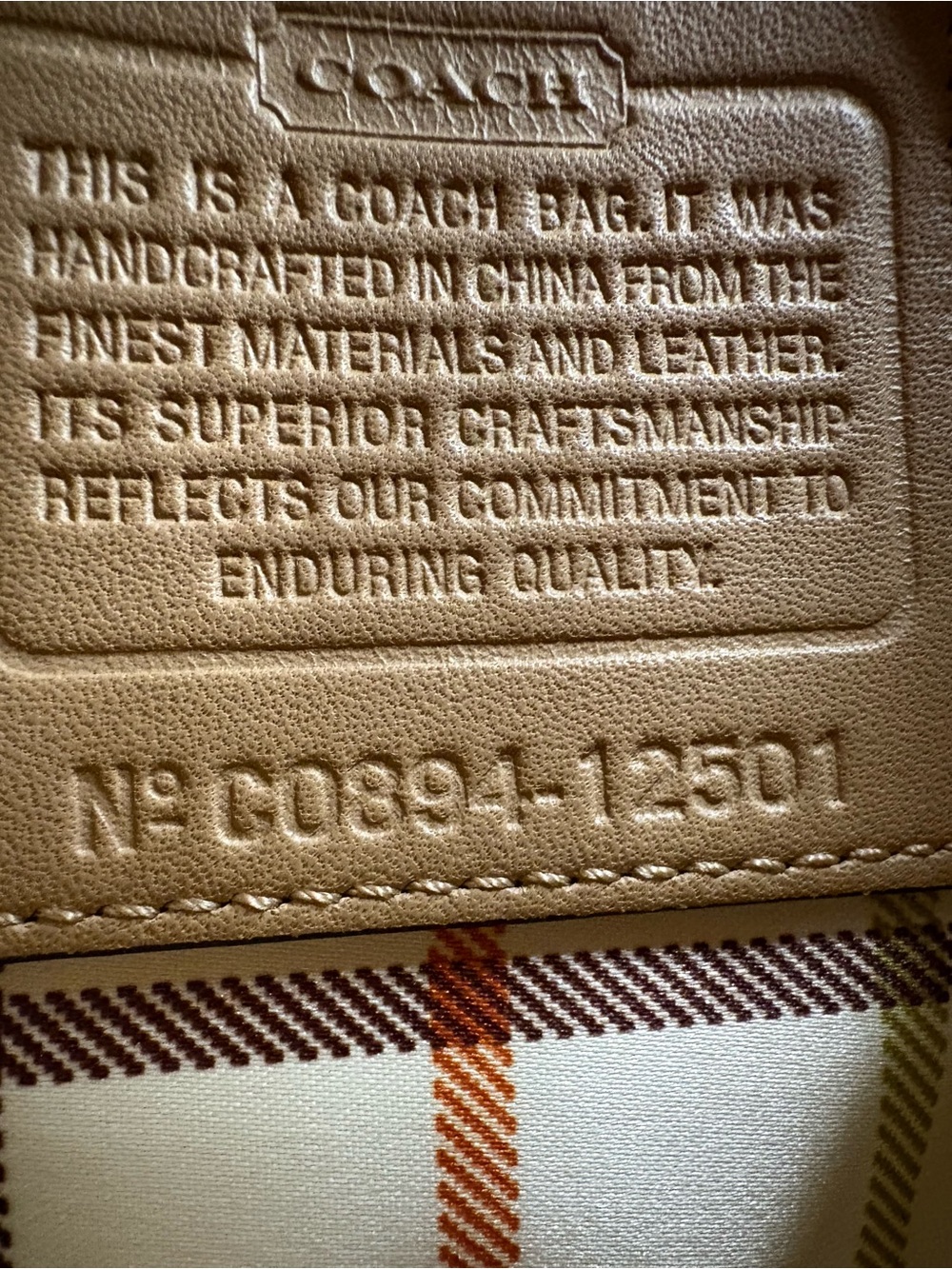 Coach Y2K Bleecker Crossbody Bag with Tattersall Lining - Picture 6 of 7